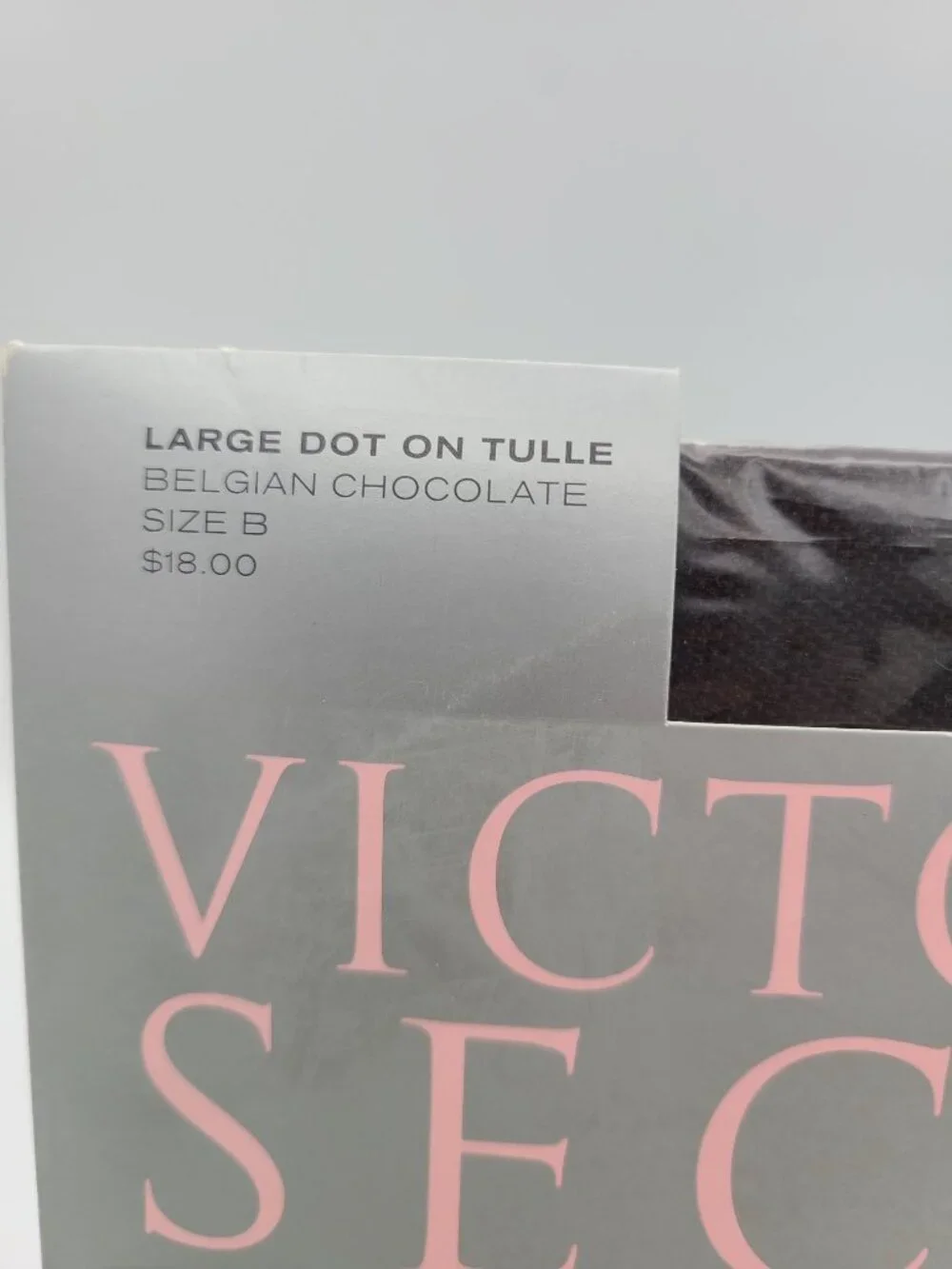 Vtg Victoria's Secret Glamour Sheers Tights Large Dot Tulle Belgian Chocolate